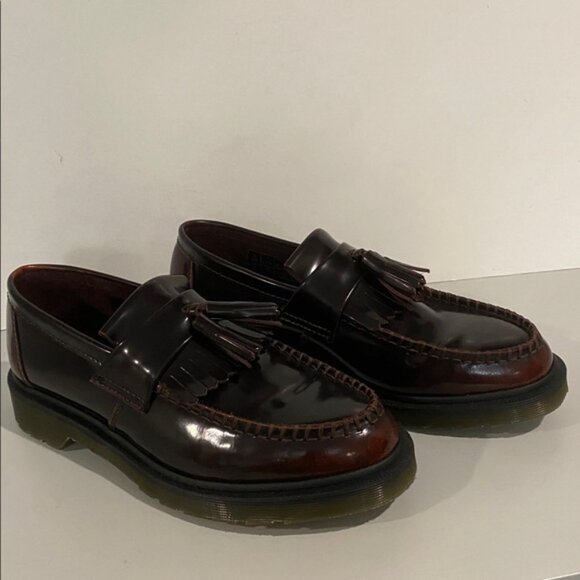 Dr. Martens Adrian NEW Cherry Red Arcadia Loafers Size 7  Classic Tassel Design - Picture 7 of 15